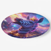 Sterne und Streifen mit ZEBRA ZANZIBAR Pappteller (Schrägansicht)