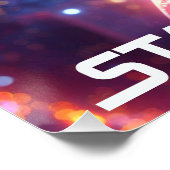 Sterne und Streifen mit ZEBRA ZANZIBAR Poster (Ecke)