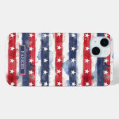 Sterne und Streifen Monogramm Case-Mate iPhone Hülle (Rückseite (Horizontal))