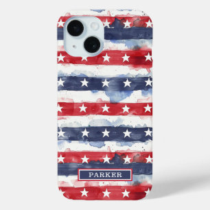 Sterne und Streifen Monogramm Case-Mate iPhone Hülle