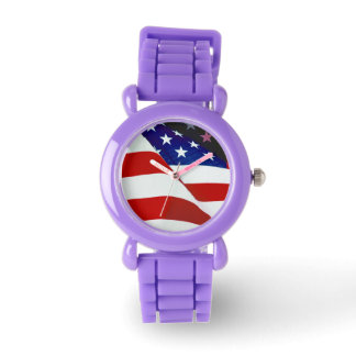 Sterne und Streifen - Patriotische Flagge Armbanduhr