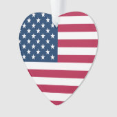 Sterne und Streifen Personalisiertes Herz Ornament (Vorderseite)