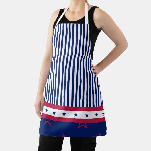 Sterne und Streifen Rot Weiß Blau Patriotischer Gr Schürze (InSitu)
