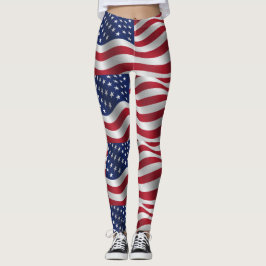 Sterne und Streifen, rot, weiß und blau, Leggings