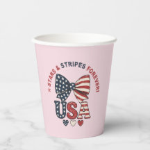 Sterne und Streifen-Schleife Patriotische USA-Papi