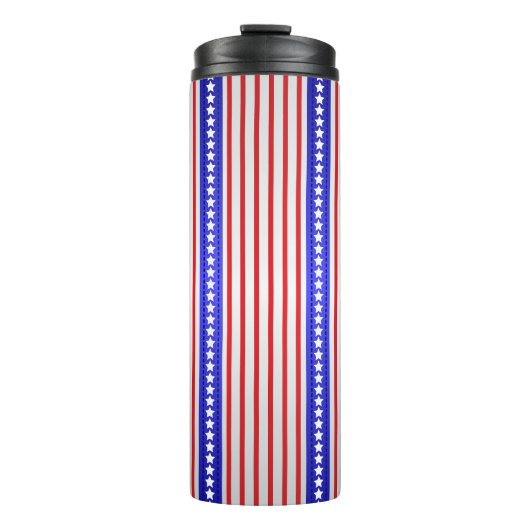 Sterne und Streifen Thermosbecher (Vorderseite)