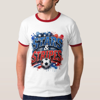 Sterne und Streifen - US-Fußballkultur T-Shirt
