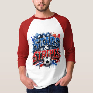 Sterne und Streifen - US-Fußballkultur T-Shirt