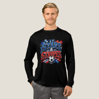 Sterne und Streifen - US-Fußballkultur Tri-Blend Shirt