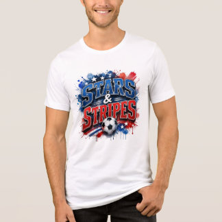 Sterne und Streifen - US-Fußballkultur Tri-Blend Shirt