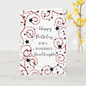 Sterne und Wirbel Großtochter Geburtstag Karte (Gelbe Blume)