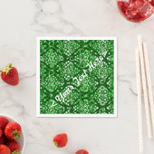 Sterne und Wirbel Grüne Personalisierte Napkins Serviette (Beispiel)