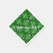 Sterne und Wirbel Grüne Personalisierte Napkins Serviette (Ecke)
