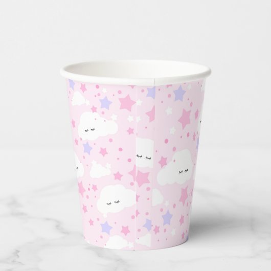 Sterne und Wolken Pappbecher (Rechts)