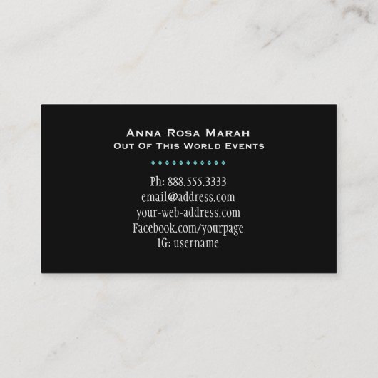 *~* Sterne Universaler Nebel Galaxie Kosmische Visitenkarte (Rückseite)