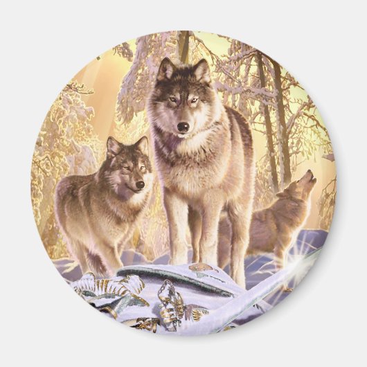 "Sterne unter Schnee" Magnet (Vorne)