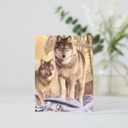 "Sterne unter Schnee" Postkarte (Stehend Vorderseite)