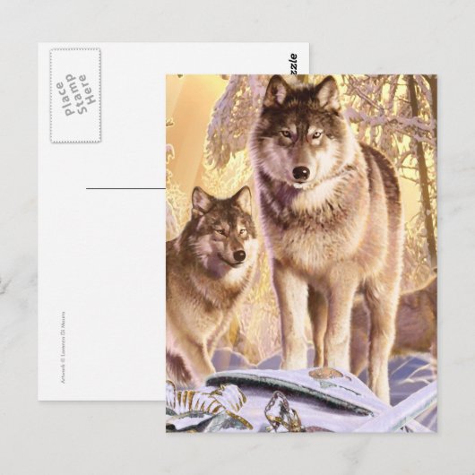 "Sterne unter Schnee" Postkarte (Vorne/Hinten)