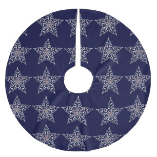 Sterne Weihnachtsbaumrock Polyester Weihnachtsbaumdecke