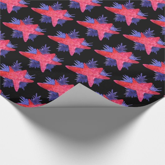 Sterne Weihnachtswrap Geschenkpapier (Ecke)