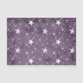 Sterne Weiß mit Lila Hintergrund Decoupage Seidenpapier (Vorderseite)