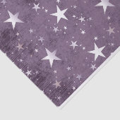 Sterne Weiß mit Lila Hintergrund Decoupage Seidenpapier (Ausschnitt)