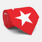 Sterne Weiß Rot & Mitternachtsblau Minimalistisch  Krawatte (Gerollt)