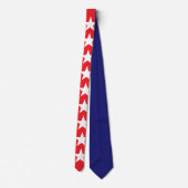 Sterne Weiß Rot & Mitternachtsblau Minimalistisch  Krawatte (Rückseite)