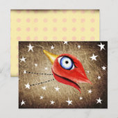 Sterne Winter Vogel Postkarte (Vorne/Hinten)
