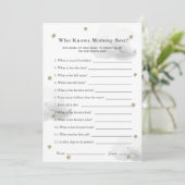 Sterne & Wolken, die Mama Duschspielkarte Graue Ka Einladung (Stehend Vorderseite)