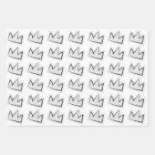 Sterne-Wrap-Papier Flachblatt-Set aus 3 Geschenkpapier Set (Vorderseite 2)