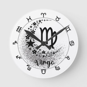 Sterne Zeit! Finde deine magische Zodiakuhr! Runde Wanduhr