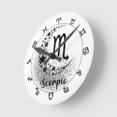 Sterne Zeit! Finde deine magische Zodiakuhr! Runde Wanduhr (Winkel)