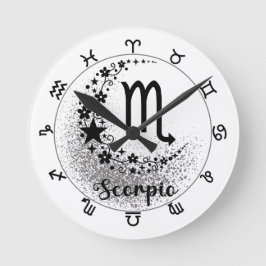 Sterne Zeit! Finde deine magische Zodiakuhr! Runde Wanduhr