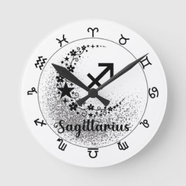 Sterne Zeit! Finde deine magische Zodiakuhr! Runde Wanduhr