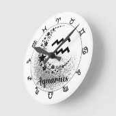 Sterne Zeit! Finde deine magische Zodiakuhr! Runde Wanduhr (Winkel)