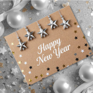 Sterne zum neuen Jahr Chic Modern Postkarte