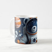 Sternen-Astronaut-Teddybär Kaffeetasse (Vorderseite Links)