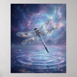 Sternen-Dragonfly-Kosmisches Leuchten Poster