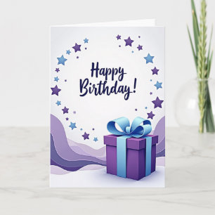 Sternen-Geburtstag-Geschenkkarte Karte