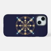 Sternen-Geometrie – Der Code der Unendlichkeit iPhone 15 Hülle (Rückseite (Horizontal))