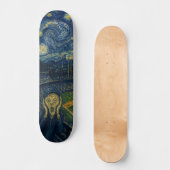 Sternen Nacht Baseball Stadion Skateboard Deck (Vorderseite)