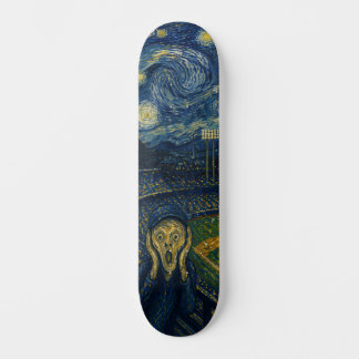 Sternen Nacht Baseball Stadion Skateboard Deck