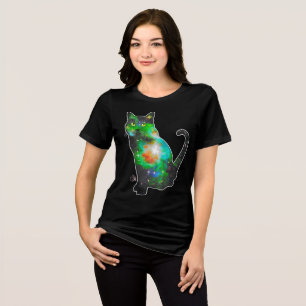 Sternen Raum In Katze T-Shirt Tri-Blend Shirt