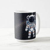 Sternen-Teddy-Astronaut Kaffeetasse (VorderseiteRechts)