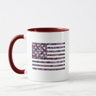 Sternen und Streifen gefärbt Tasse