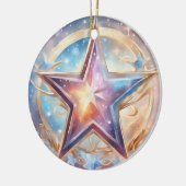  Sternen wasserfarben pastell Gemälde Keramik Ornament (Links)