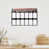 Sternenangestellter der Monatsanzeige für 4x6-Foto Poster (Küche)