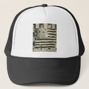 Sternenbanner: Amerikanische Flagge zu sehen Truckerkappe