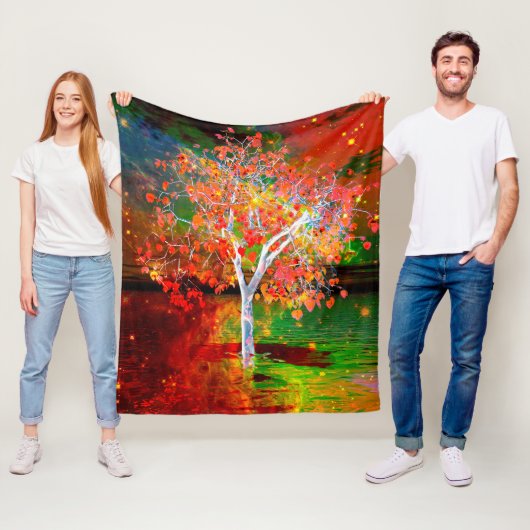 Sternenbaum-Flanelldecke Fleecedecke (Beispiel)